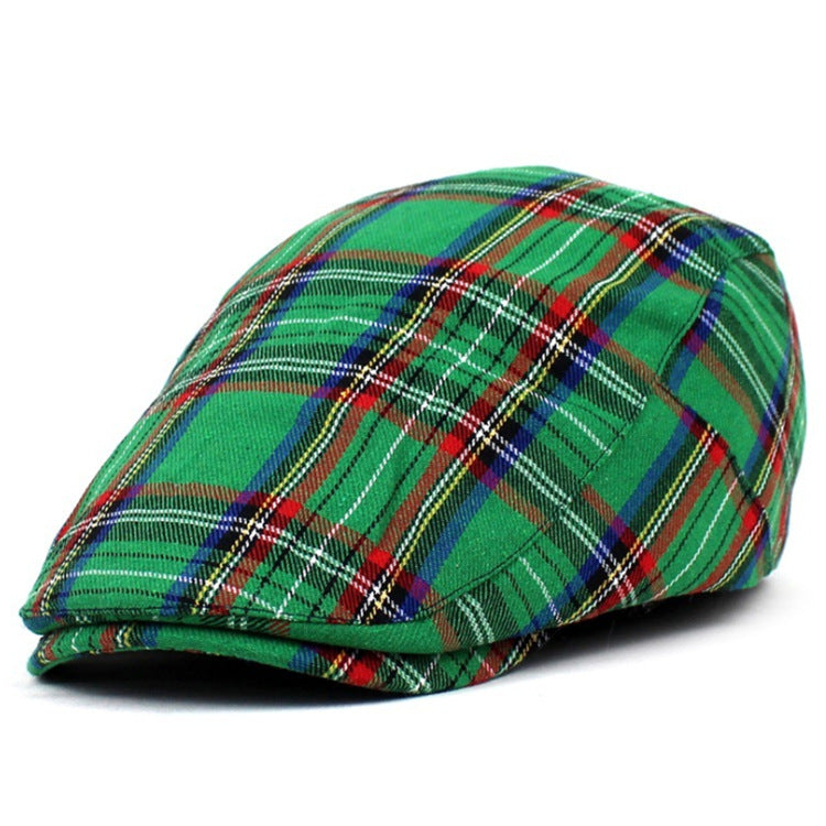 Women&#39;s Art Contrast Plaid Painter Hat