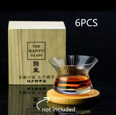 Whiskey glass with rotating spirits