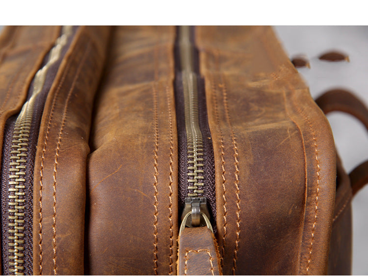 Men&#39;s Handmade Leather Laptop Bag Luggage