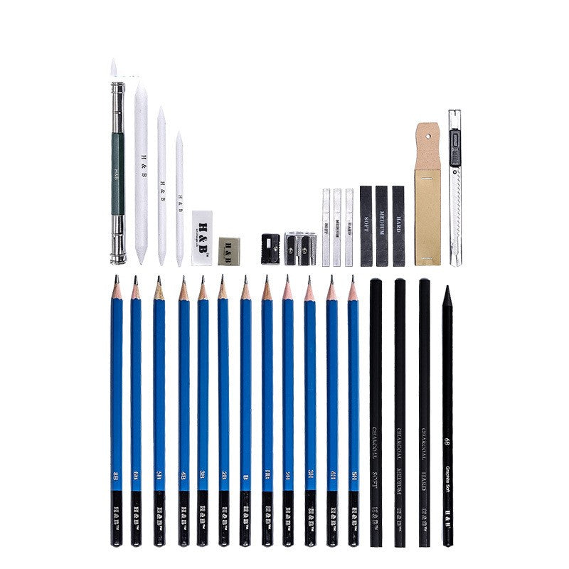 32pcs Professional Drawing Sketch Pencil Kit Sketch Graphite