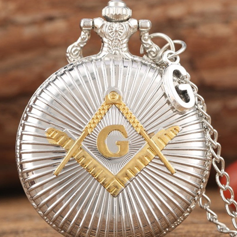 Vintage Skeleton Plus Accessory Flap Quartz Pocket Watch