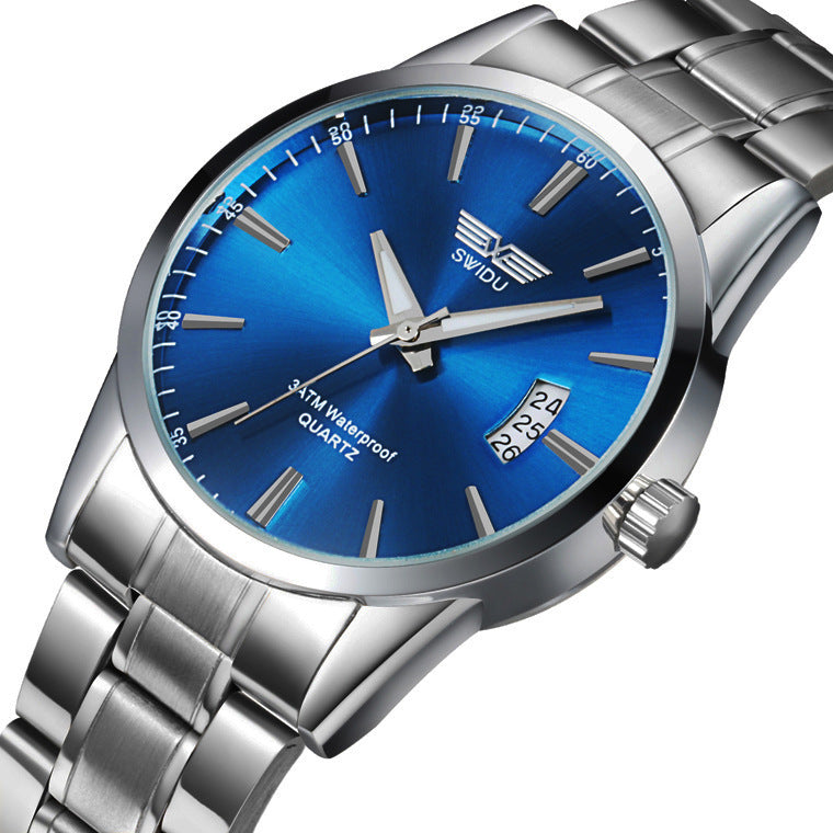 New watches, men&#39;s single day steel watches, non mechanical watches, foreign trade watches wholesale