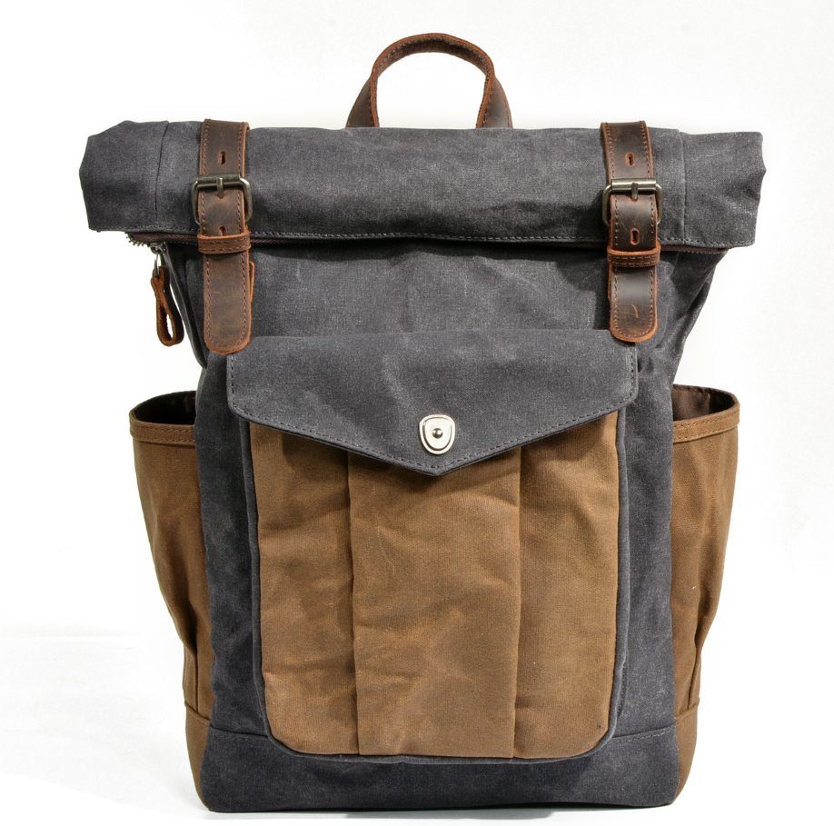 Oil wax canvas mountaineering bag