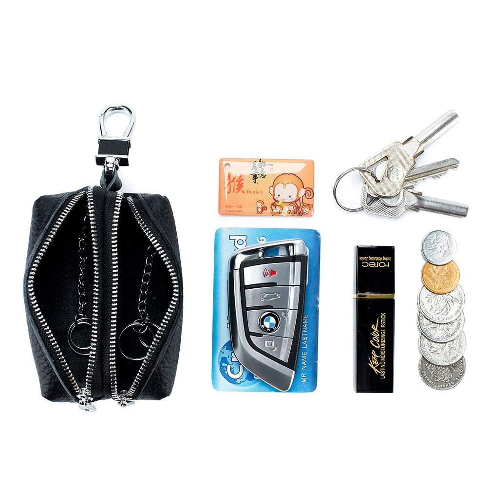 Large Capacity Key Case Double-layer Soft Men&#39;s Multifunctional Coin Purse