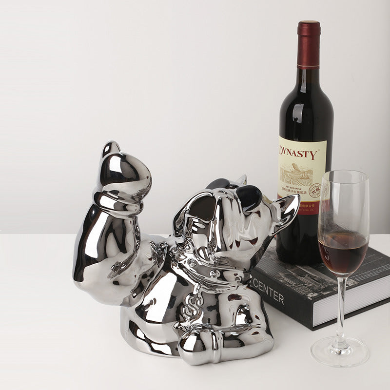 Light Luxury High-end Living Room Wine Cabinet Decoration