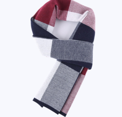 Men&#39;s scarf wool plaid scarf scarf winter scarf processing wholesale gift ladies knitting stitching