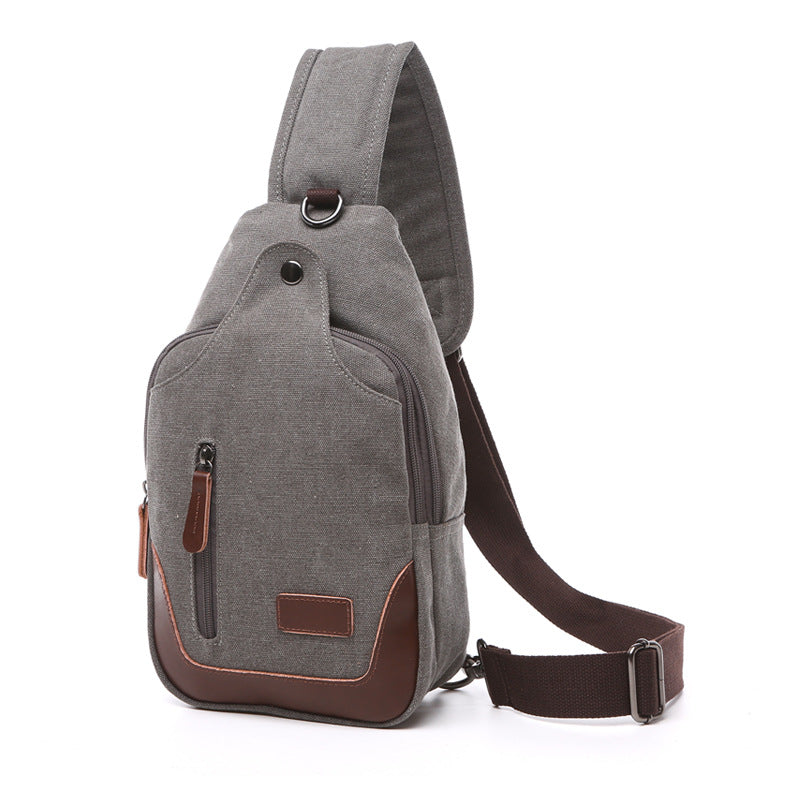 Professional manufacturers supply the new men&#39;s fashion bag wash water quality canvas bag Crossbody Bag chest