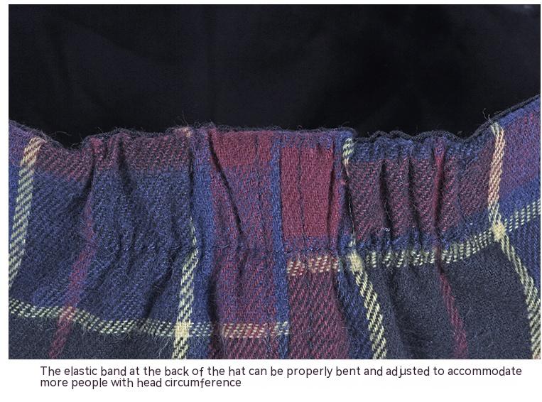 Men&#39;s Plaid Beret Octagonal Cap