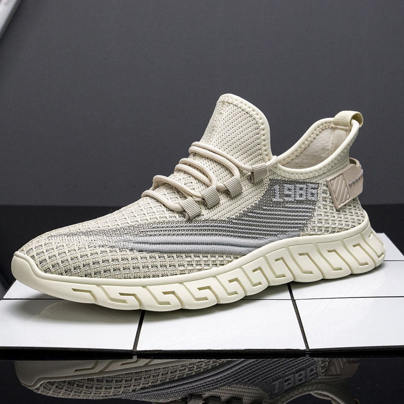 Flying Woven Breathable Running Men&#39;s Sports Shoes