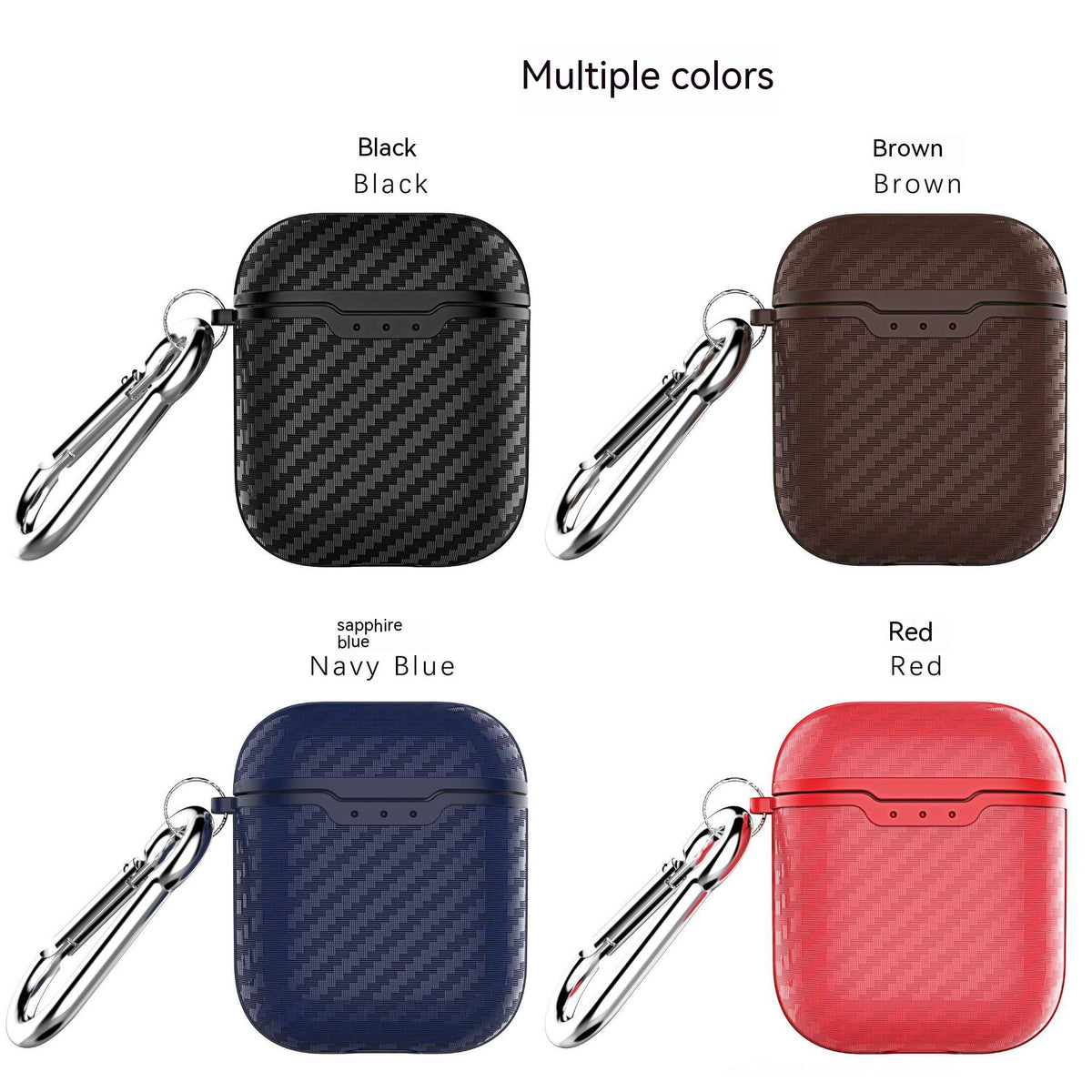 Bluetooth Second Generation Carbon Fiber Pattern Fashion Earphone Sleeves