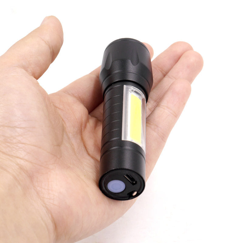 Mini USB Power Torch Multi-function Zoom Cob Flashlight Outdoor Camping Flashlight