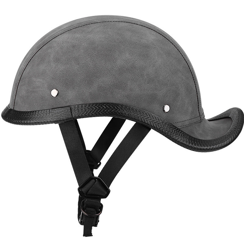 Standard PU Leather Retro Helmet