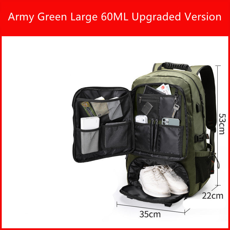 Extra Large Travel Bag Men&#39;s Outdoor Mountaineering Leisure Super Large Capacity Travel Shoulders