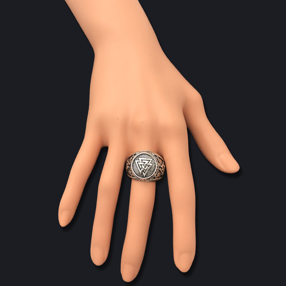 Odin logo men&#39;s vintage ring