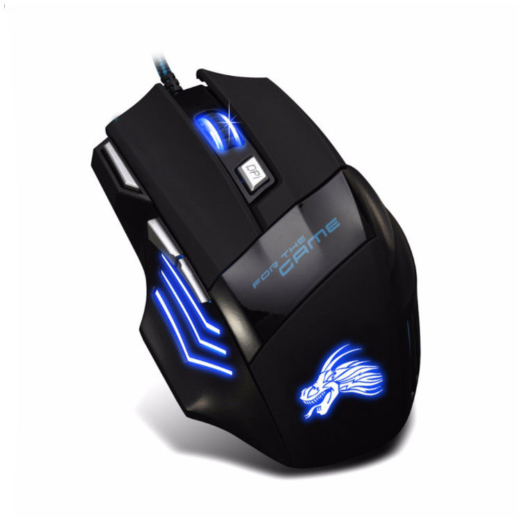 Bingdian Cross-border Supply New Factory Wholesale 7-key Colorful Breathing Light Backlit E-sports Gaming Mouse For PlayerUnknown&#39;s Battlegrounds