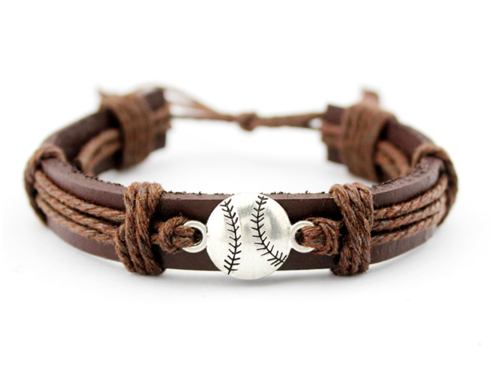 Tennis hand-woven leather bracelet