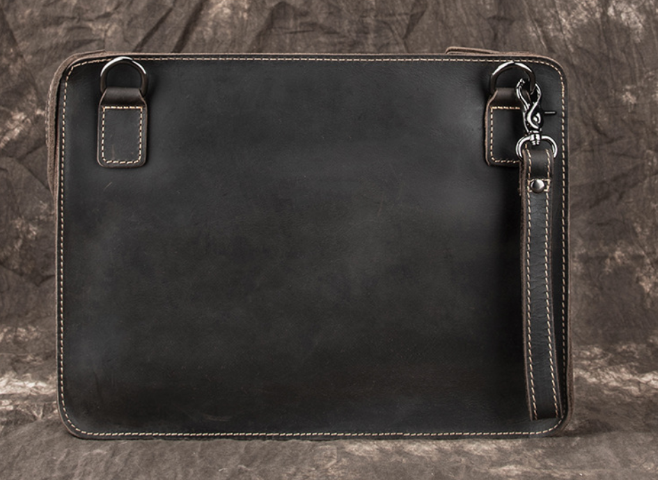 Men&#39;s business leather shoulder bag