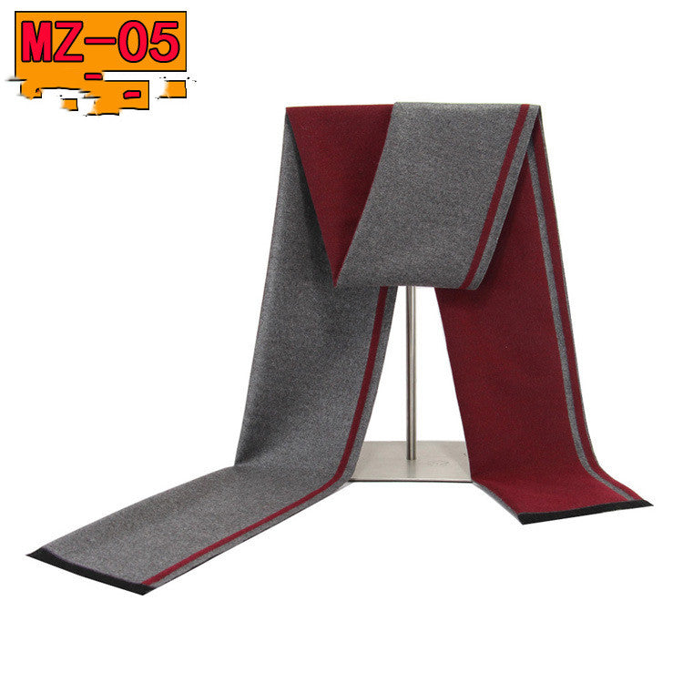 Men&#39;s warm winter thick plaid scarf