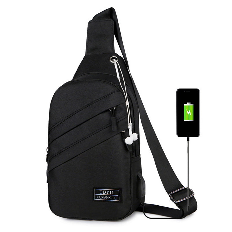 Multifunctional USB sports chest bag