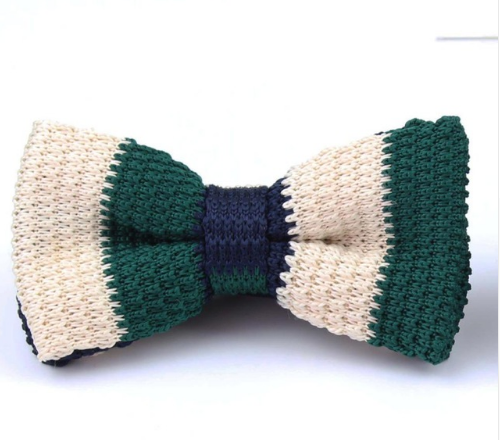New Style Men Women Knit Bowtie Adjustable Butterfly Double Deck Neckwear Bowties Designer Knitting Dress Knitted Bow Tie