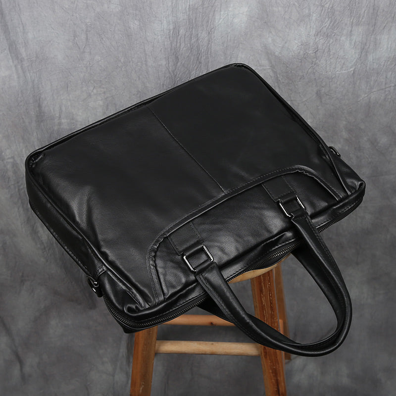 Men&#39;s Portable Leather Leisure Briefcase