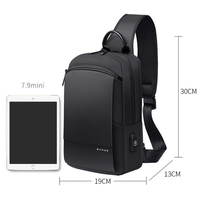 Casual Men&#39;s Usb Oxford Cloth Men&#39;s Chest Bag