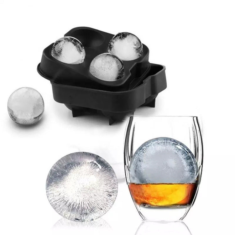 4-hole Ice Hockey Combination Whiskey Silicone Ice Tray