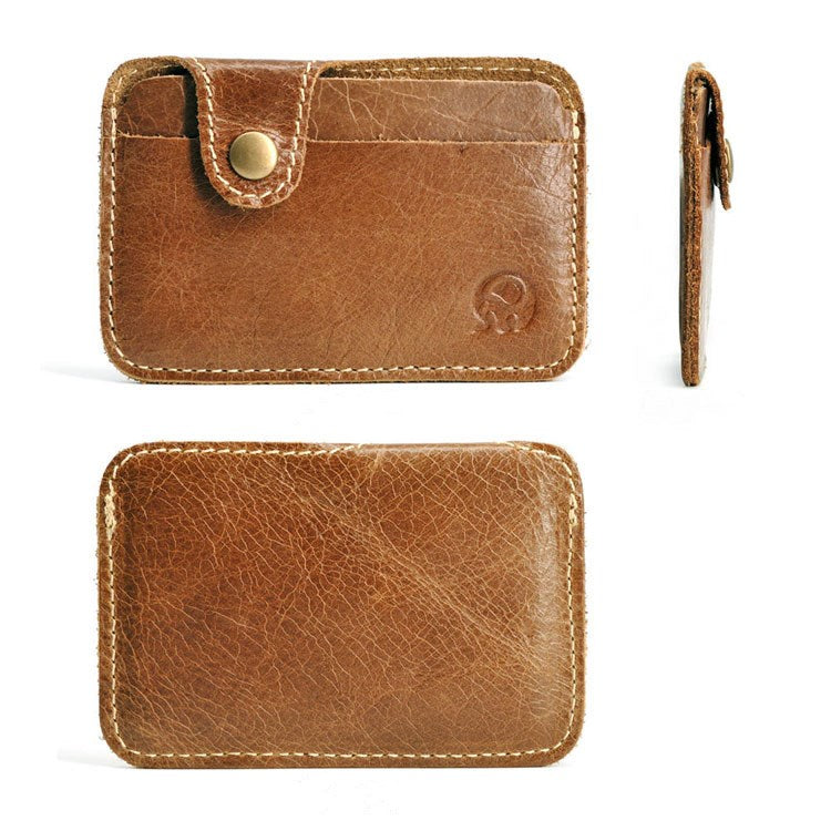 First layer cowhide utility card holder