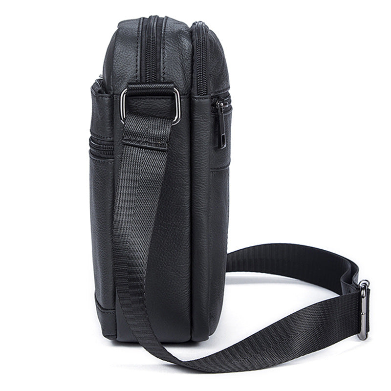 Special offer men&#39;s bag business men&#39;s leather shoulder diagonal bag men&#39;s trend vertical top layer cowhide messenger bag customization