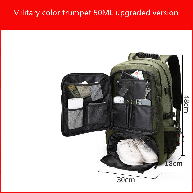 Extra Large Travel Bag Men&#39;s Outdoor Mountaineering Leisure Super Large Capacity Travel Shoulders