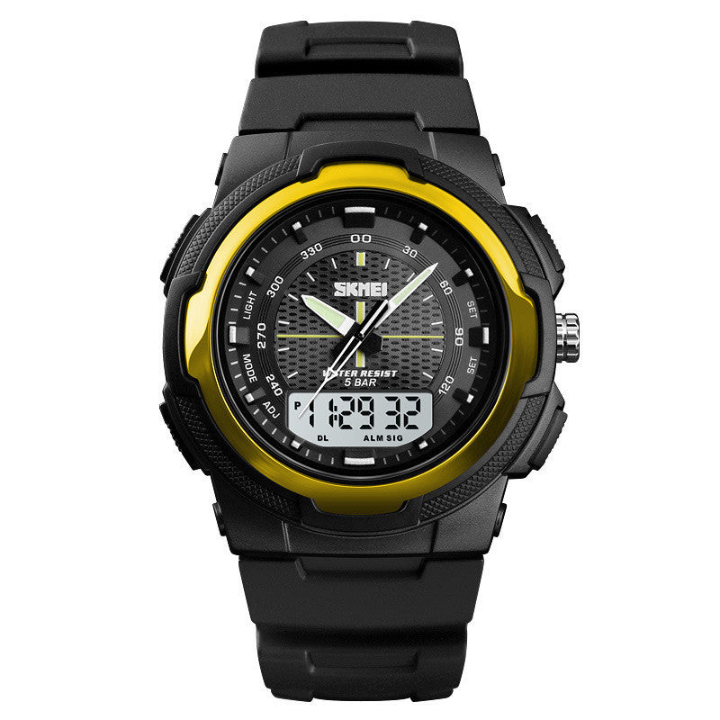 Men&#39;s Electronic Double Display Rubber Watch