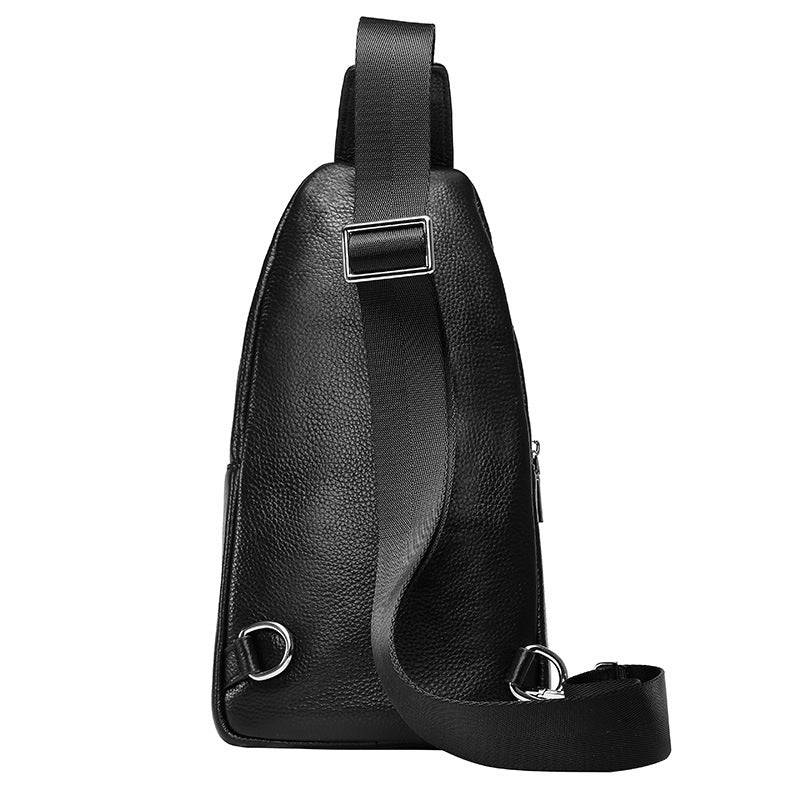 New winter men&#39;s chest pack 2021 new leather satchel business all-match shoulder bag