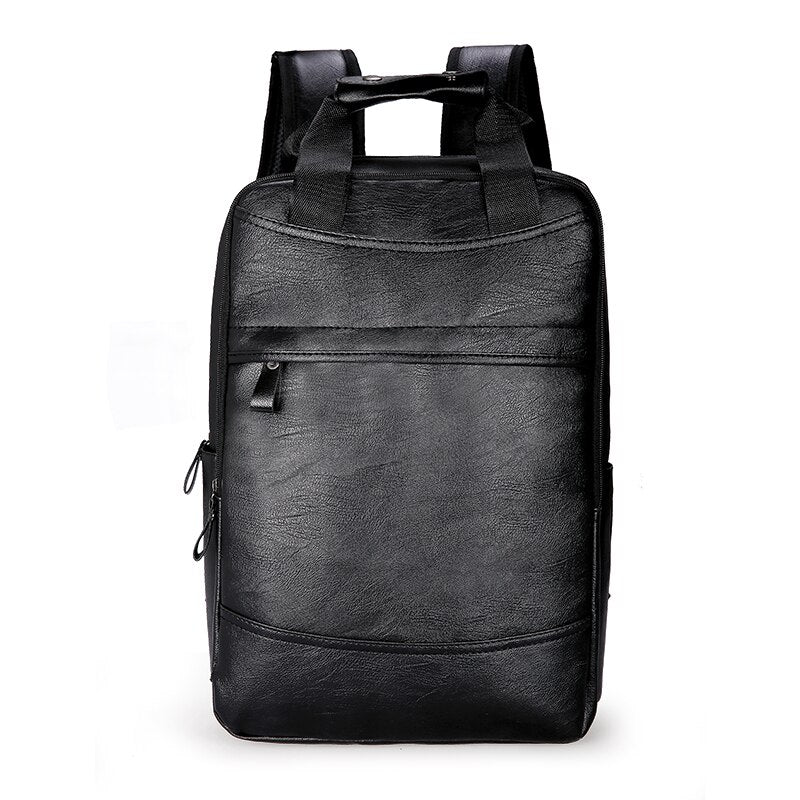 Men&#39;s leather business simple Backpack
