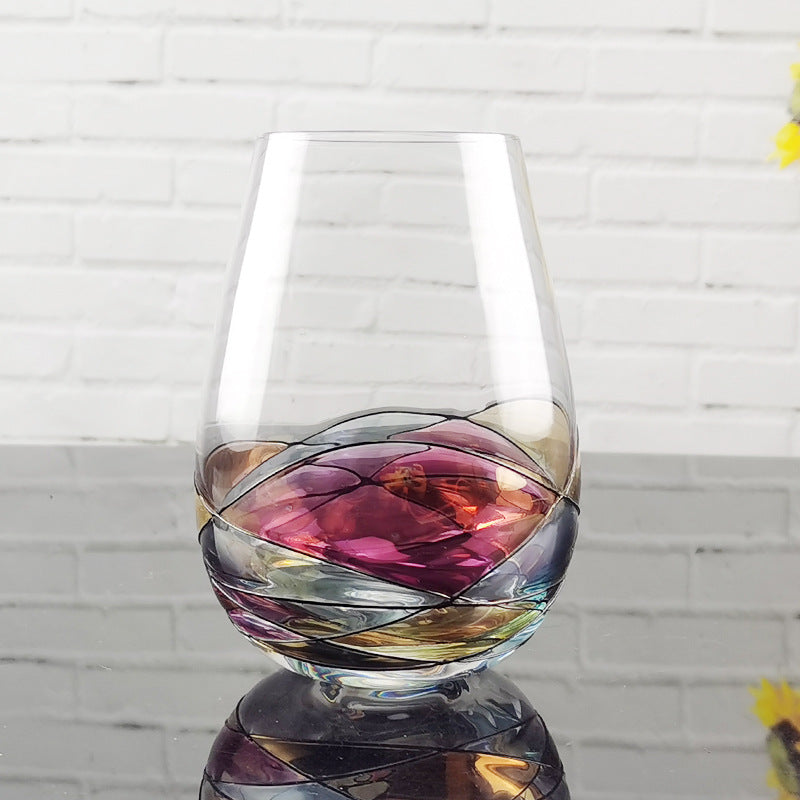 Crystal Glass Color Red Wine Glass Household Goblet