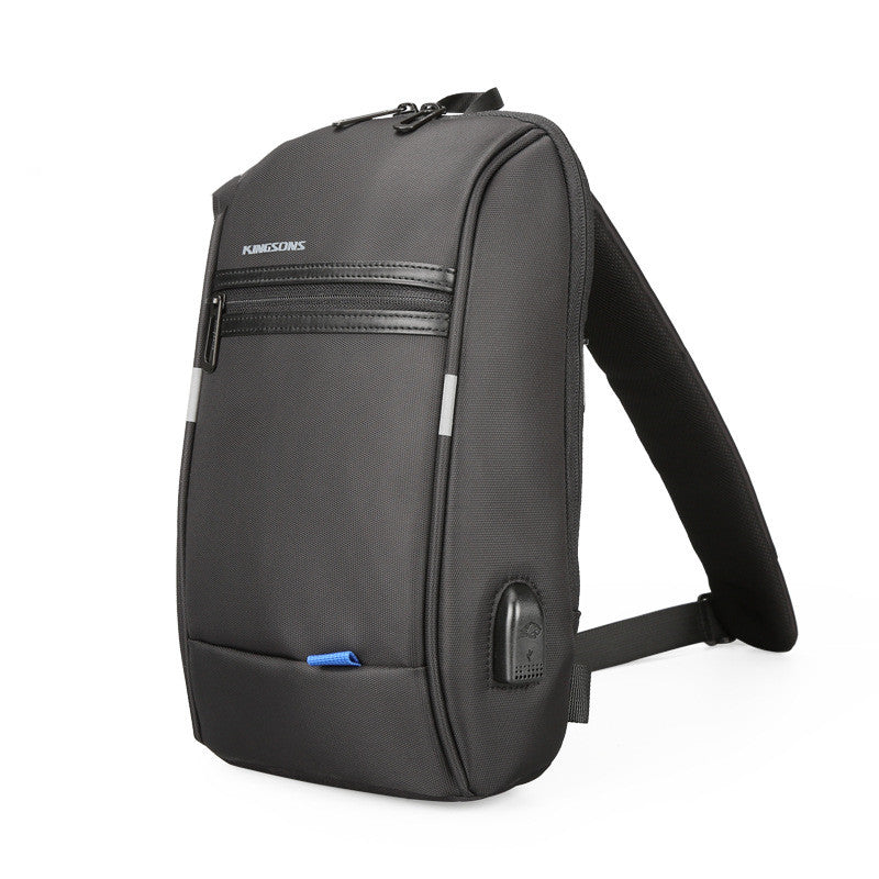 Crossbody chest bag male USB charging chest bag men&#39;s small bag