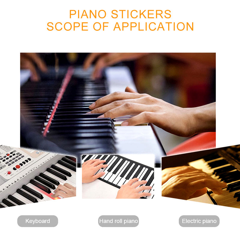 New Piano Transparent Sticker Music Score