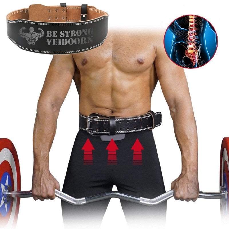 Cowhide fitness belt