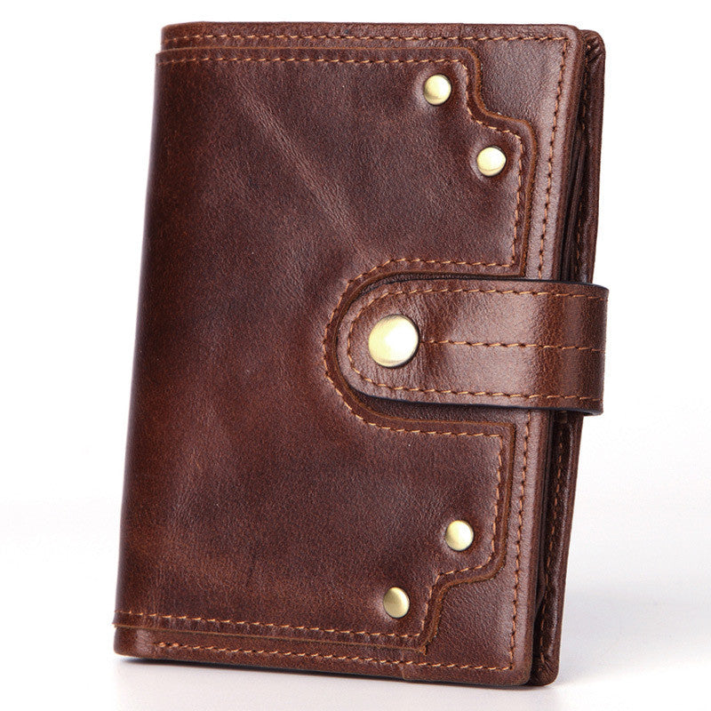 Men&#39;s high-end suede leather business wallet