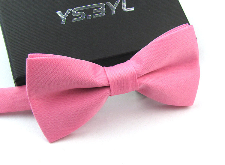 Matte Men&#39;s Solid Color Wedding Bow Tie Gentleman Polyester