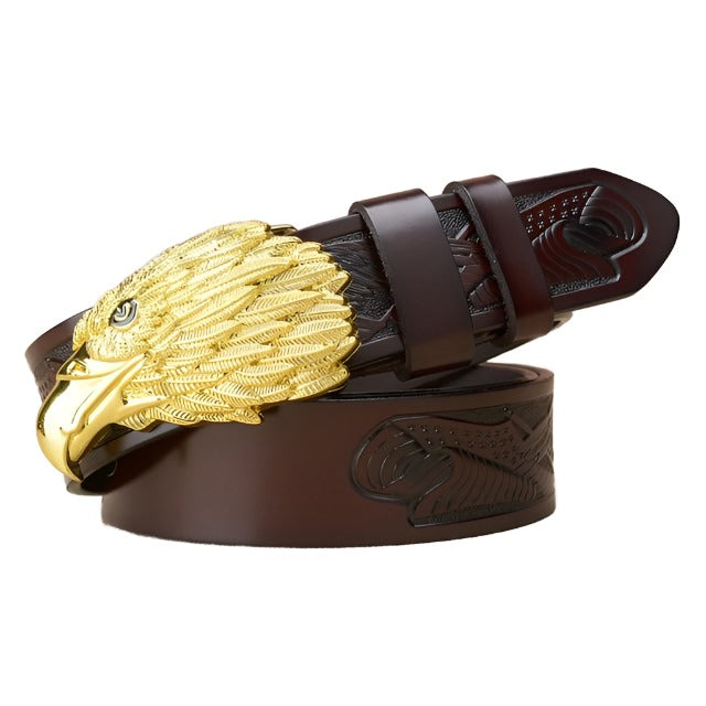 Personalized Eagle Head Buckle Men&#39;s Belt