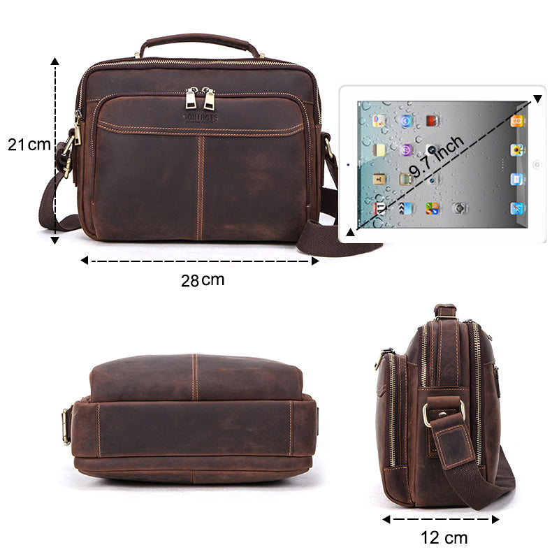 Multifunctional leather men&#39;s bag