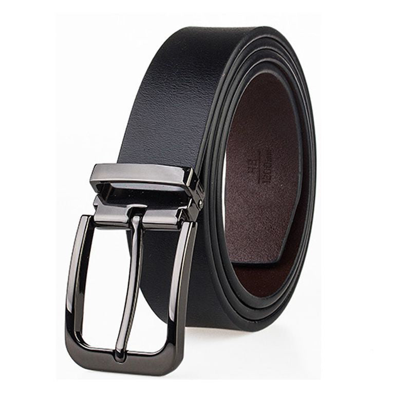 Men&#39;s Business Casual Leather Belt Pin Buckle Belt