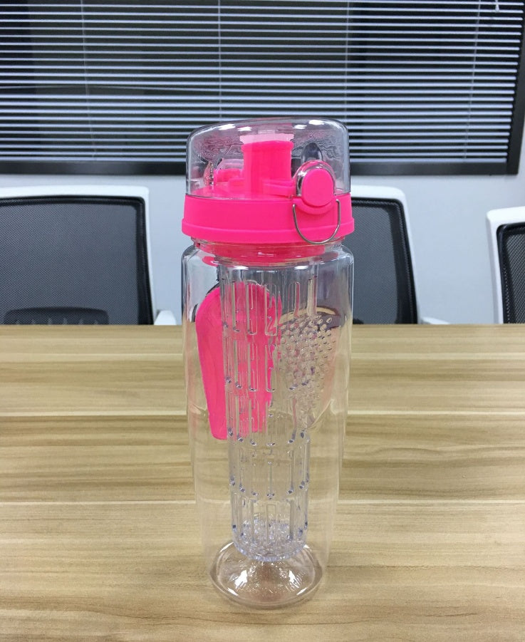 Fruit tea compartment plastic bottle button cover tritan sports bottle