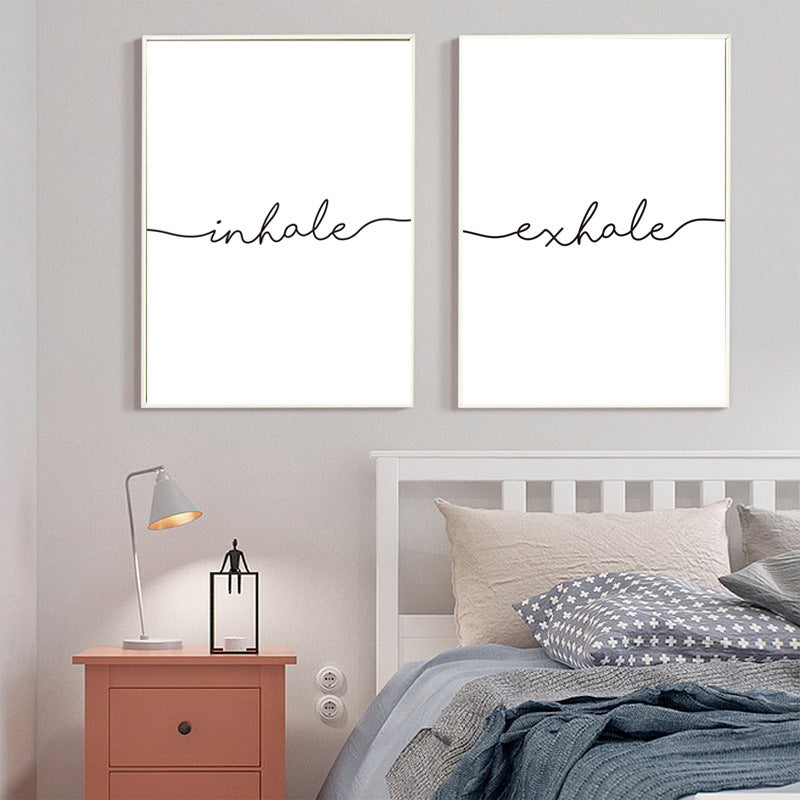 Nordic Black And White Art Canvas Painting Living Room Bedroom Home Decorative Painting