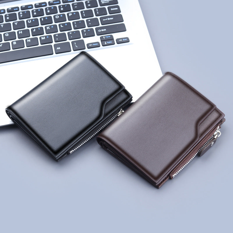 Wallet Men&#39;s Three Fold Multi Card Slots Wallet