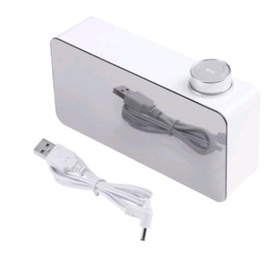 new beauty mirror knob alarm clock personality creative thermometer bedside clock LED luminous student clock