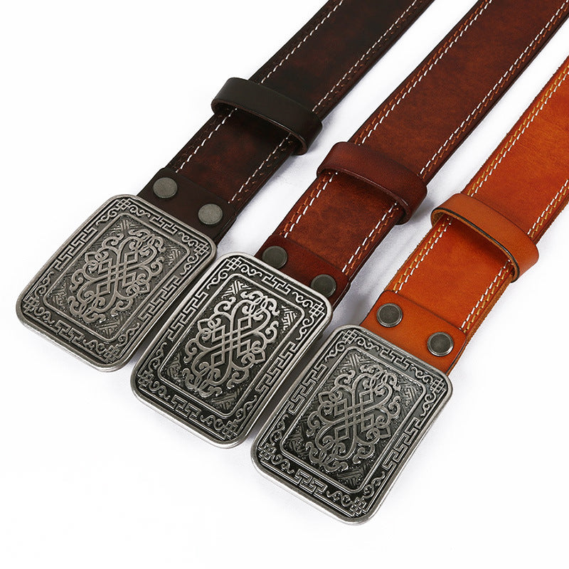 Auspicious Pattern Embossing Of Men&#39;s And Women&#39;s Belts
