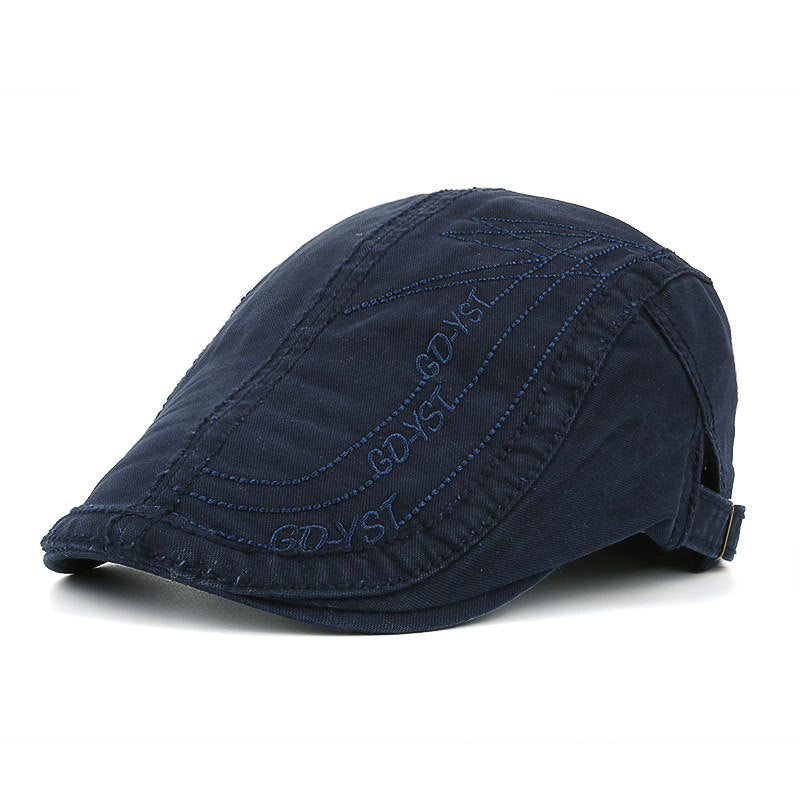 Cotton solid color alphabet cap