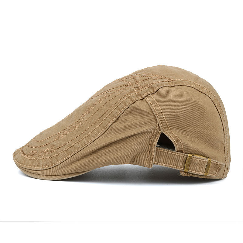 Cotton solid color alphabet cap