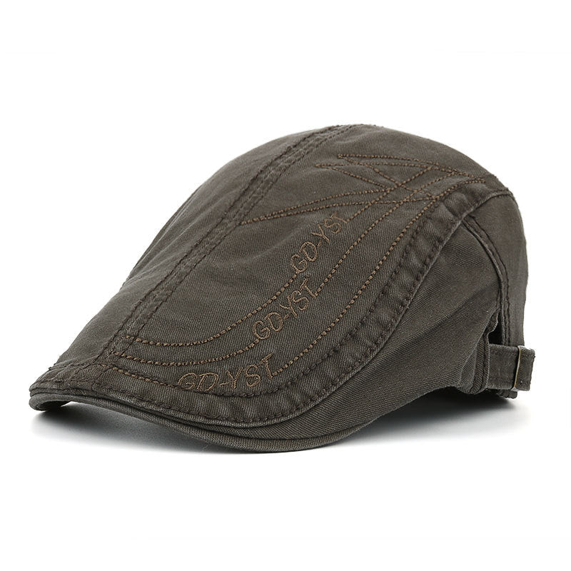 Cotton solid color alphabet cap